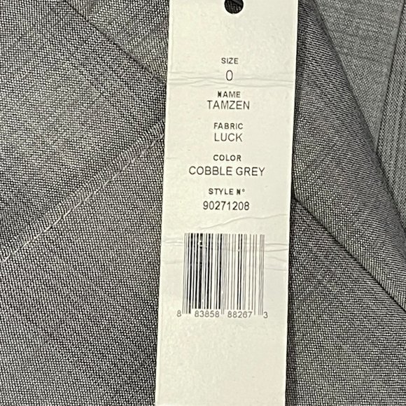 Theory 100% Wool Tamzen Plaid Straight Leg Dress Pant Trousers Cobble Grey 0 NWT - Picture 9 of 11